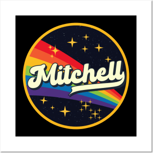 Mitchell // Rainbow In Space Vintage Style Posters and Art